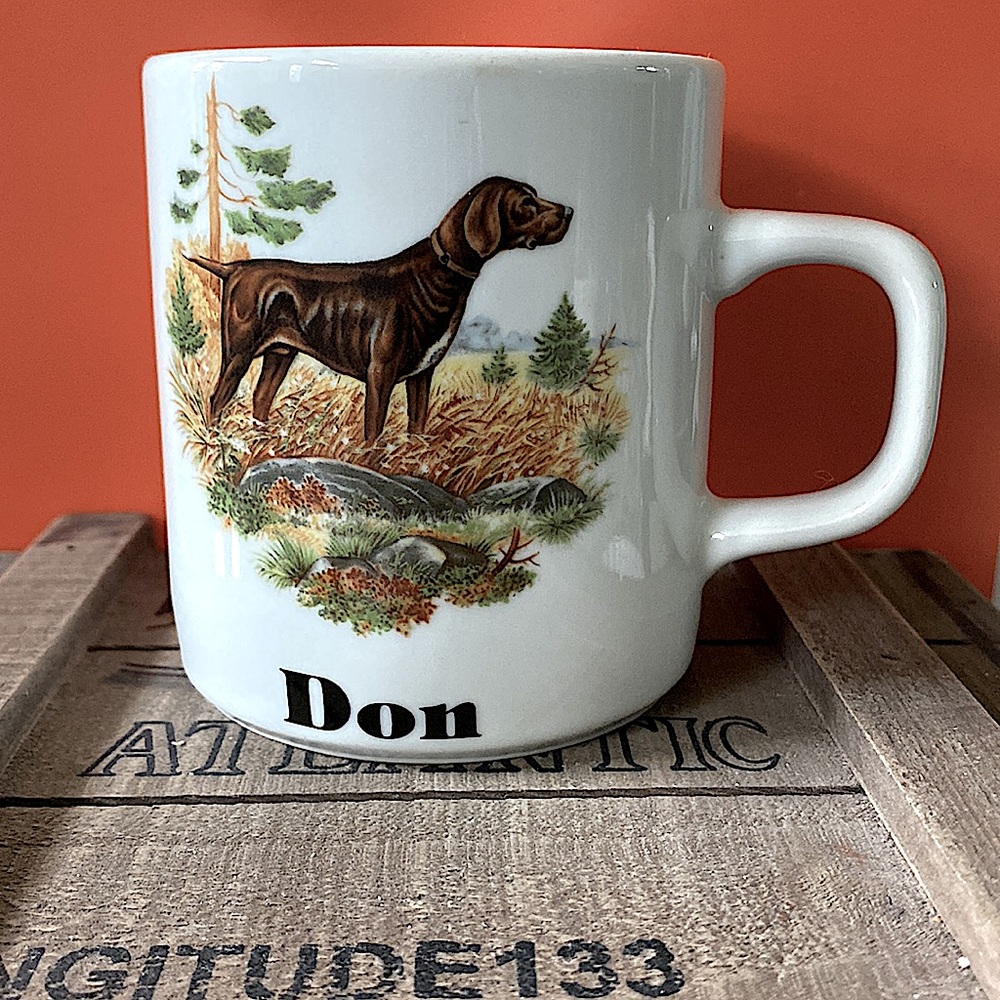 Vintage Personalized “Don” Mug With Hunting Dog